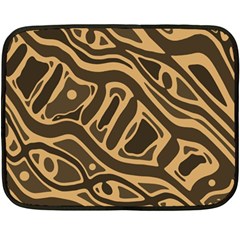 Brown Abstract Art Double Sided Fleece Blanket (mini) 