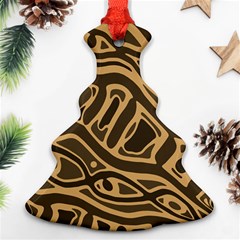 Brown Abstract Art Ornament (christmas Tree) by Valentinaart