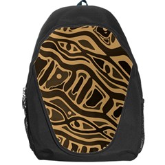 Brown Abstract Art Backpack Bag