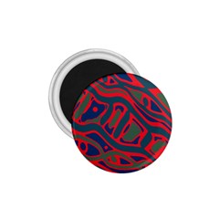 Red and green abstract art 1.75  Magnets