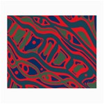 Red and green abstract art Small Glasses Cloth Front