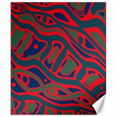 Red And Green Abstract Art Canvas 20  X 24   by Valentinaart