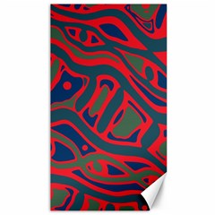 Red and green abstract art Canvas 40  x 72  