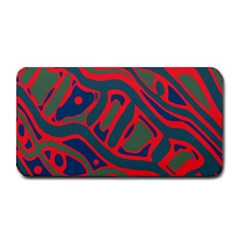 Red and green abstract art Medium Bar Mats