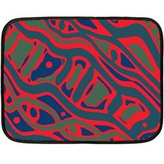 Red and green abstract art Fleece Blanket (Mini)