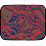 Red and green abstract art Double Sided Fleece Blanket (Mini)  35 x27  Blanket Front