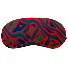 Red and green abstract art Sleeping Masks