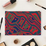 Red and green abstract art Cosmetic Bag (Large)  Back