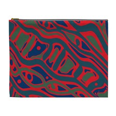 Red and green abstract art Cosmetic Bag (XL)