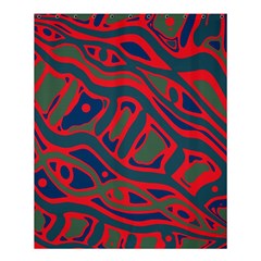 Red and green abstract art Shower Curtain 60  x 72  (Medium) 