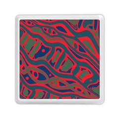 Red and green abstract art Memory Card Reader (Square) 