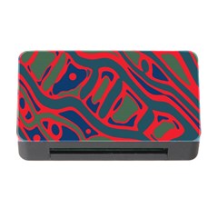 Red and green abstract art Memory Card Reader with CF