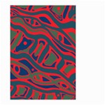 Red and green abstract art Small Garden Flag (Two Sides) Front