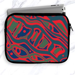 Red and green abstract art Apple iPad 2/3/4 Zipper Cases