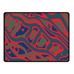 Red and green abstract art Double Sided Fleece Blanket (Small) 