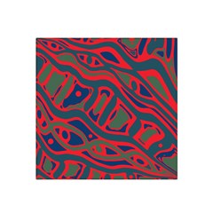 Red and green abstract art Satin Bandana Scarf