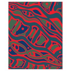 Red and green abstract art Drawstring Bag (Small)