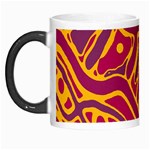 Orange abstract art Morph Mugs Left