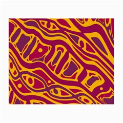 Orange abstract art Small Glasses Cloth (2-Side)