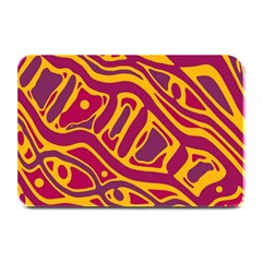 Orange abstract art Plate Mats