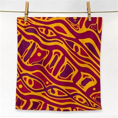 Orange abstract art Face Towel