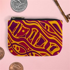 Orange abstract art Mini Coin Purses