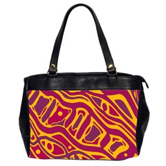 Orange abstract art Office Handbags (2 Sides) 