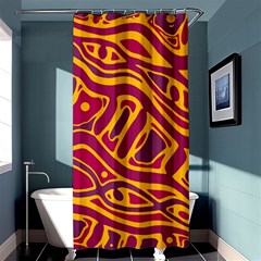 Orange abstract art Shower Curtain 36  x 72  (Stall) 