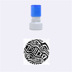 Orange abstract art Rubber Round Stamps (Small)