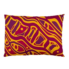 Orange abstract art Pillow Case (Two Sides)