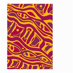 Orange abstract art Small Garden Flag (Two Sides)