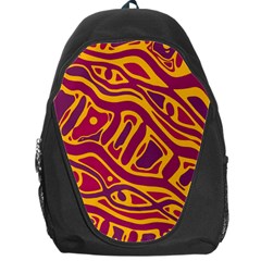 Orange abstract art Backpack Bag