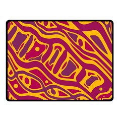 Orange abstract art Double Sided Fleece Blanket (Small) 