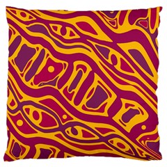 Orange abstract art Standard Flano Cushion Case (One Side)