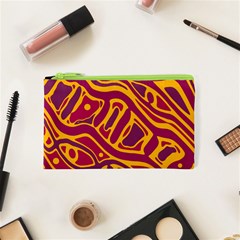 Orange abstract art Cosmetic Bag (XS)