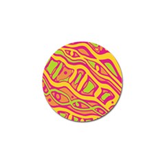 Orange Hot Abstract Art Golf Ball Marker