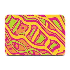 Orange Hot Abstract Art Plate Mats by Valentinaart