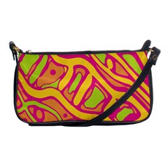 Orange Hot Abstract Art Shoulder Clutch Bags by Valentinaart