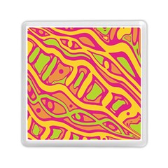 Orange Hot Abstract Art Memory Card Reader (square)  by Valentinaart