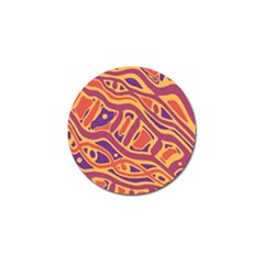 Orange Decorative Abstract Art Golf Ball Marker (4 Pack) by Valentinaart