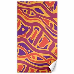 Orange Decorative Abstract Art Canvas 40  X 72  