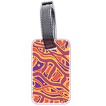 Orange decorative abstract art Luggage Tags (Two Sides) Front