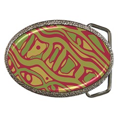 Brown Abstract Art Belt Buckles by Valentinaart