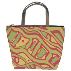 Brown Abstract Art Bucket Bags by Valentinaart