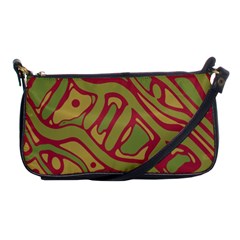 Brown Abstract Art Shoulder Clutch Bags by Valentinaart