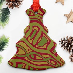 Brown Abstract Art Ornament (christmas Tree) by Valentinaart