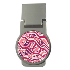 Pink And Purple Abstract Art Money Clips (round)  by Valentinaart