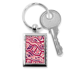 Pink And Purple Abstract Art Key Chains (rectangle)  by Valentinaart