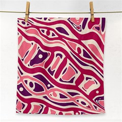 Pink And Purple Abstract Art Face Towel by Valentinaart