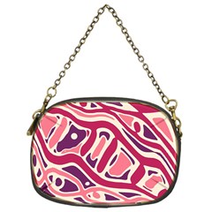 Pink And Purple Abstract Art Chain Purses (one Side)  by Valentinaart